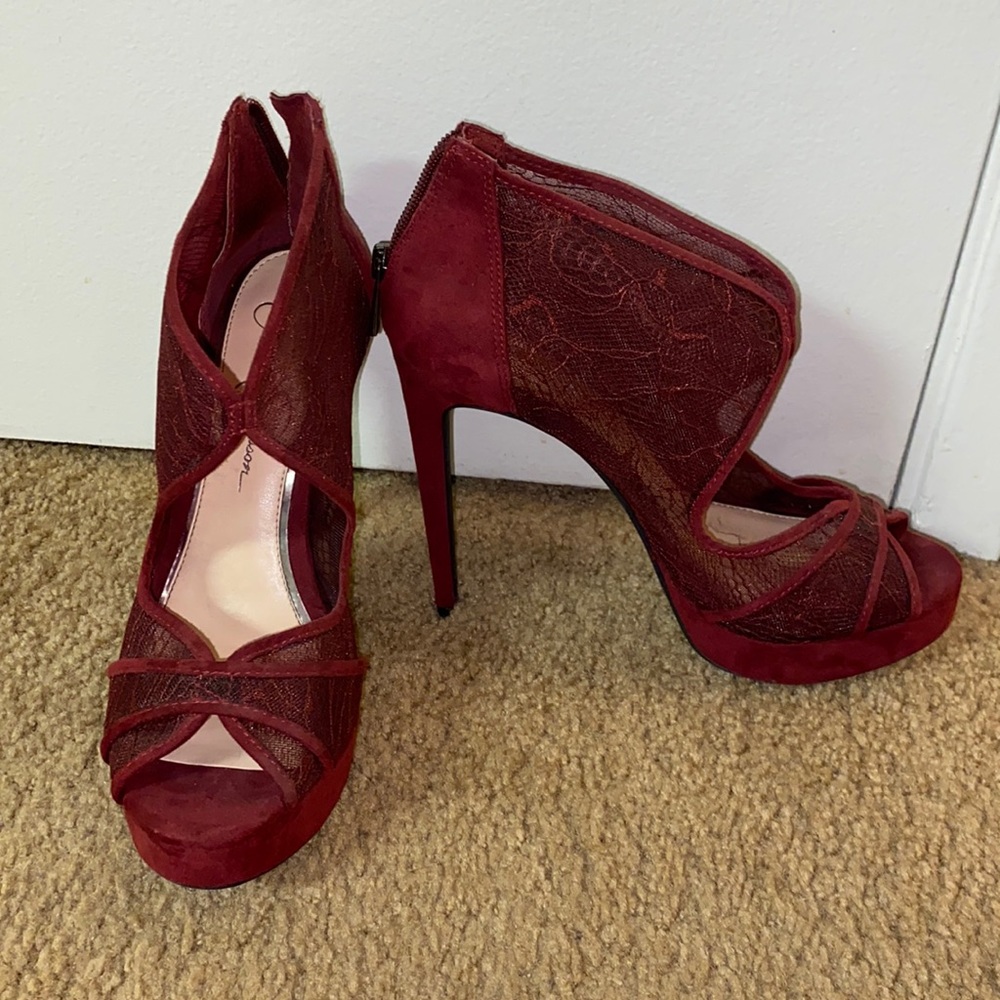 Maroon Jessica Simpson Heels